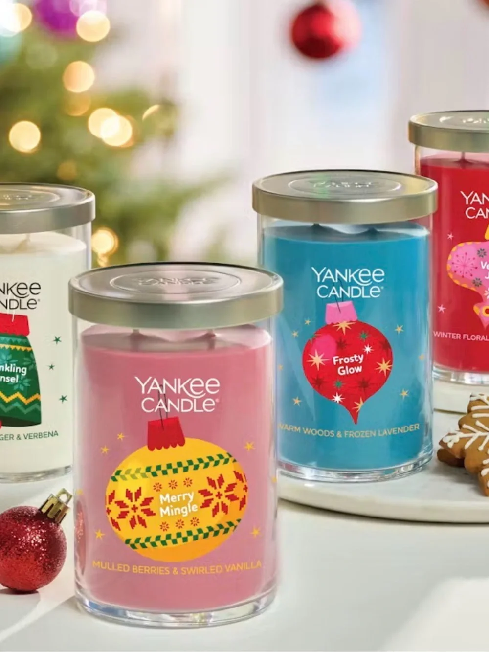 Yankee Candle Frosty Glow Large Tumbler Scented Candle 20 oz 2-Wick Plant Wax